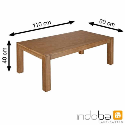 Couchtisch Sofatisch Beistelltisch Massivholz Wohnzimmertisch rechteckig 110 cm - Bild 15 von 29