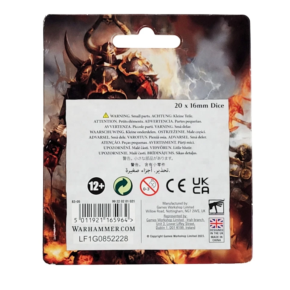 Warhammer Paquete de Dados Esclavos de la Oscuridad Juego de 20 Dados 40K Foto 2 de 2