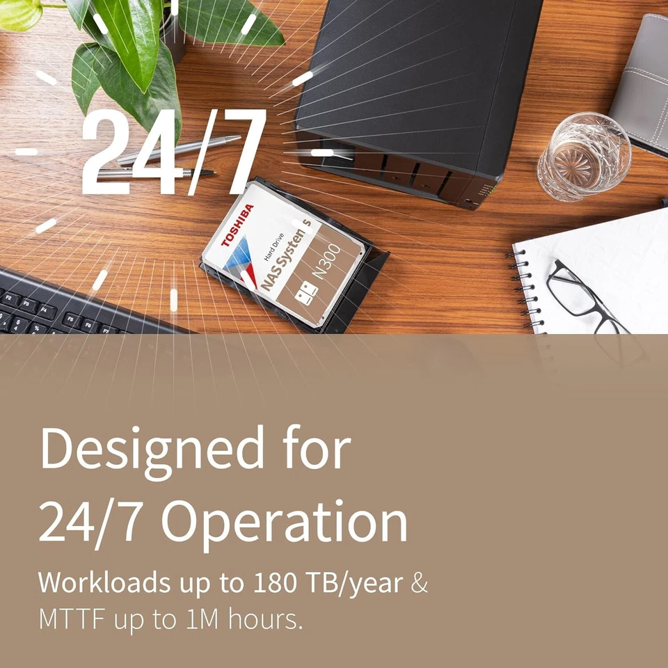 Toshiba 6TB N300 Internal Hard Drive, NAS 3.5 Inch SATA HDD 24/7 NAS Systems - Image 4 of 4