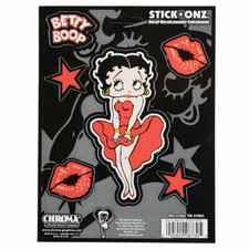 Adesivo Betty Boop Marilyn Monroe stelle bocca di bacio sticker decalcomania 6 pezzi NUOVO