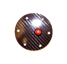 Carbon Fiber Round Nrg Sparco Glossy Steering Wheel Horn -cover Plate W Button