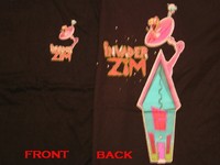 Invader Zim Antenna & Logo Two-sided T-shirt Medium, Unworn Invader Zim Antenna & Logo Two-sided T-shirt Medium, Unworn