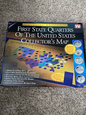 First State Quarters of the United States COMPLETE Map 1999-2008 Limited Edition
