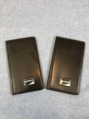 2 DISCOVER Guest Check Credit Card Receipt Folders Holder 5 x 9''  Fast Free Ship