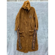 Cosplay Star Wars Jedi Bath Robe Adult One Size Brown Hooded Fleece Loungewear