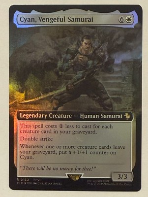 Cyan, Vengeful Samurai Extended Art Foil - Commander: Final Fantasy MTG ...
