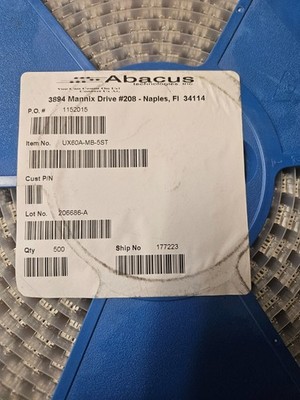 ~400pcs SMD Aluminum Electrolytic Capacitors Abacus UX60A-MB-5ST 80% Reel