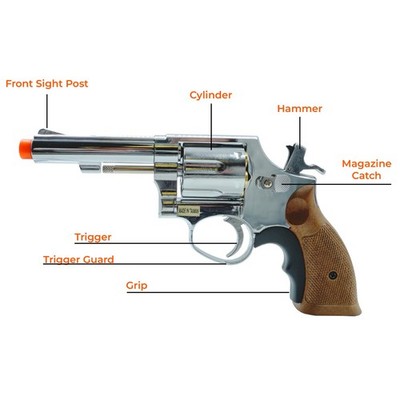 HFC Airsoft Green Gas Revolver 350 FPS Metal Hand Gun with 6mm BBs