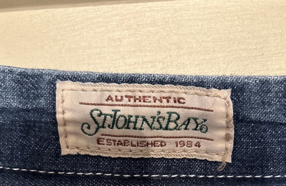 St. John's Bay Solid Blue Denim Skirt Size 18 (Plus) - 65% off