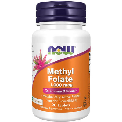 Methyl Folate 1000 mcg Co-Enzyme B Vitamin Metabolically Active Folate - 90 Ct