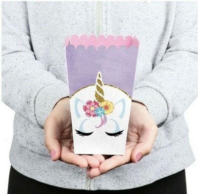 Happy birthday Bunting pop corn Treat Boxes Set of 12