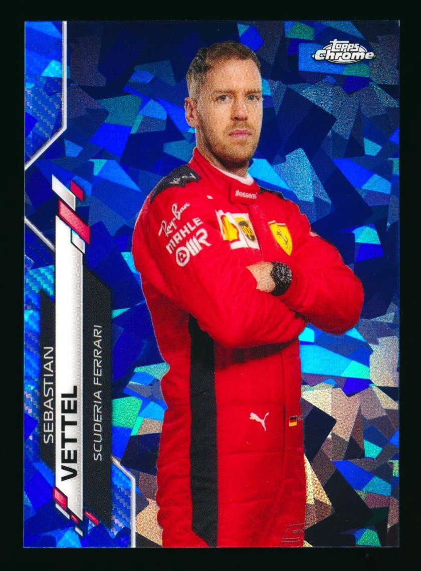 2020 TOPPS CHROME SAPPHIRE F1 #3 SEBASTIAN VETTEL RC REFRACTOR PORTRAIT ROOKIE!