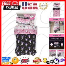 Sanrio Kuromi My Melody Bedding 5 Piece Super Soft Cozy Reversible Comforte...