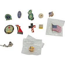 Miscellaneous Mixed Collectible Enameled Patriotic Souvenir Lapel Pins
