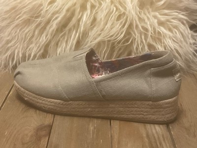 Bobs From Skechers Womens Memory Foam 34101 Gray Slip-On Shoes Size 8