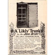 Henry Likly & Co The Likly Wardrobe Trunk Rochester NY 1906 Clipping SAI6-M14