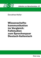 Wissenschaftskommunikation Im Vergleich: Fallstudien Zum Sprachenpaar Deutsch-It