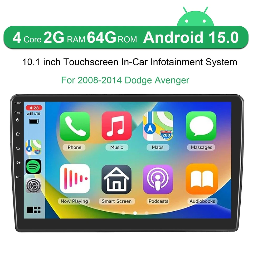 Rádio estéreo GPS navegação para carro Jeep Commander Apple CarPlay Android 15 2008-2010 - Imagem 2 de 4