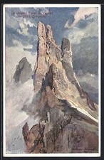 Künstler-AK Edward Harrison Compton: Vajolet-Türme in der Rosengartengruppe der 