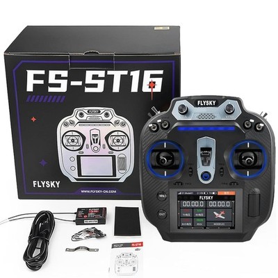 Flysky FS-ST16 Pro Radio Transmitter & FS-SR8 8CH Receiver Combo, 3.5'' IPS Sc...