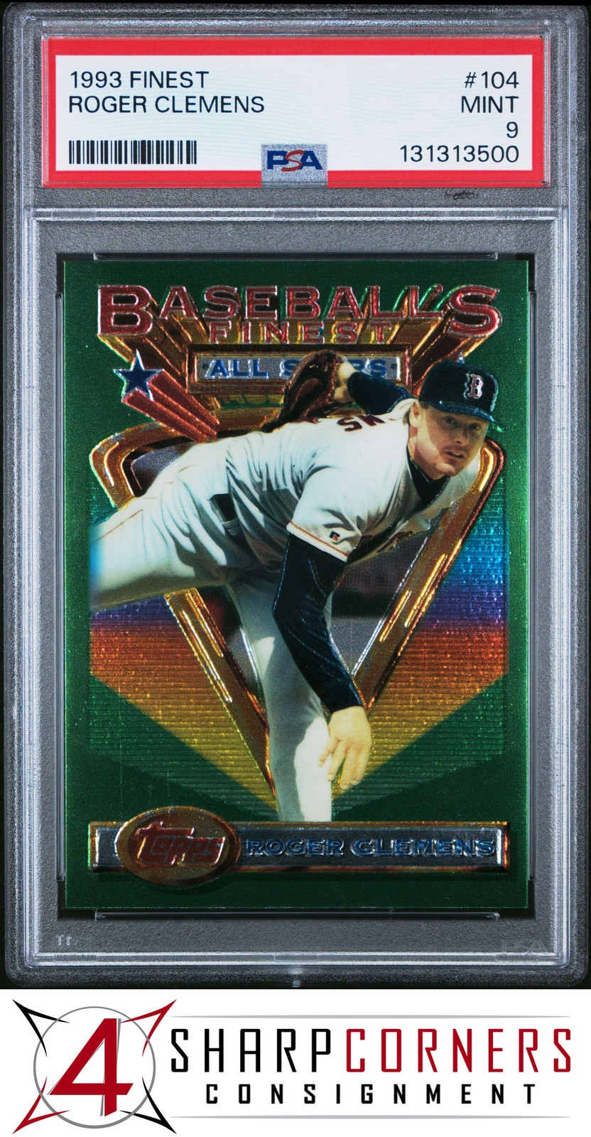 1993 FINEST #104 ROGER CLEMENS RED SOX PSA 9