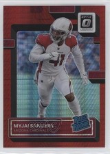 2022 Panini Donruss Optic Rated Rookie Red Hyper Prizm Myjai Sanders #284 c5r