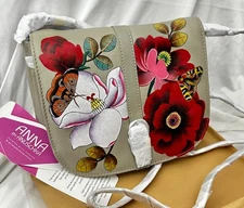 Anuschka Anna NWT🌺Flap Crossbody-Dreamy Blossoms 8486-DRB