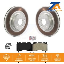 Front Coated Disc Brake Rotors And Semi-Metallic Pads Kit For Cadillac CTS CT6