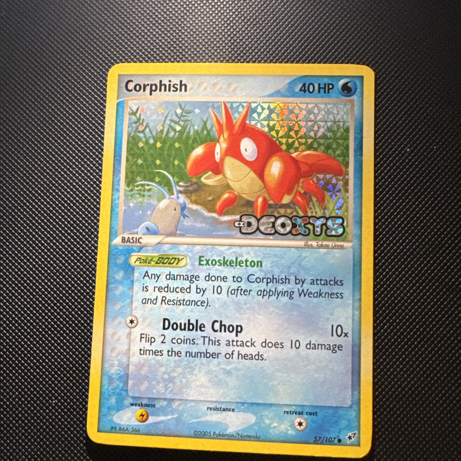 Corphish [Reverse Holo] 57/107 Deoxys Stamped Pokemon LP/MP