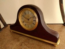Linden Westminster Chime Mantel / Desk Clock Quartz Battery Powered