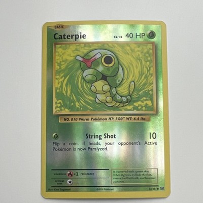 Pokémon TCG Caterpie Evolutions Reverse Holo Common 3/108 40 HP English Card