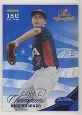 2013 USA Baseball Champions Certified National Team Mirror Blue Nico Hoerner gp1