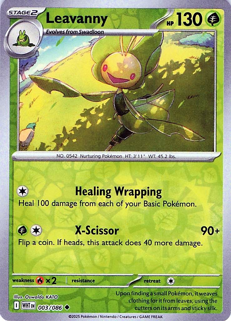 Leavanny 003/086 - REVERSE HOLO - SV: White Flare - NM