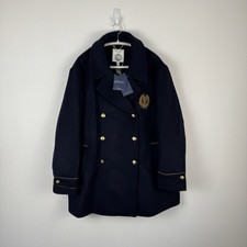 Joules Women's UK 18 Belchamp Salute Wool Military Pea Coat Overcoat Tilda