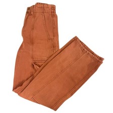 BDG Urban Outfitters Rust Orange Wide Leg Cargo Pants High Rise Sz 27 OB1441958