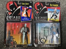 1992 Vintage Kenner Batman the Animated Series Two-Face & Mr. Freeze Mint New