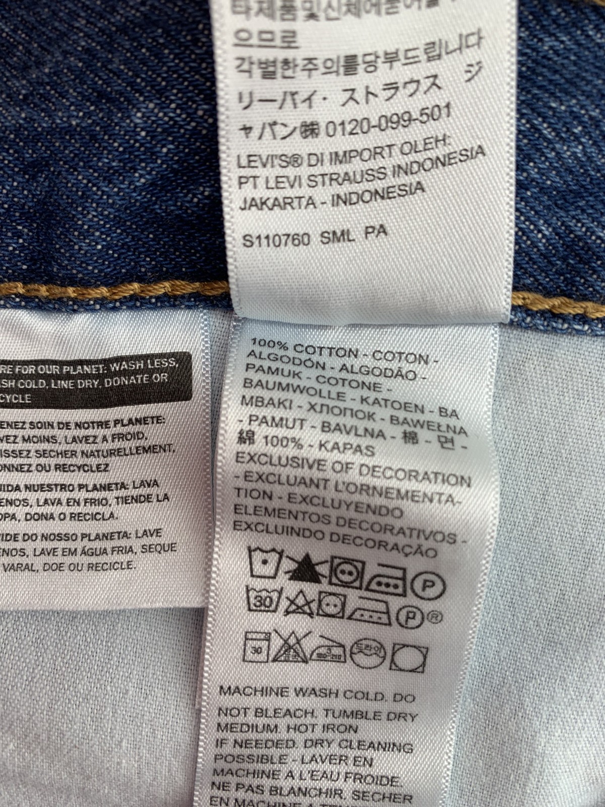 Levis Jeans Womens 28 Blue 94 Baggy Wide Leg Denim Pants Medium Wash thumbnail 7