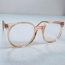 Pathway Eyeglasses Frame Peach Nude DEMI Made in the USA Vtg 54mm