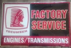 Vintage LithoTin Embossed Sign 36" x 24"  Tecumseh Factory Service