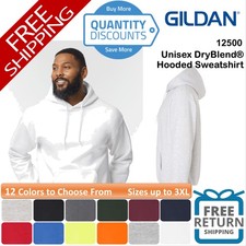 Gildan Unisex DryBlend Comfort Pouch Pocket Hooded Sweatshirt Up To 3XL 12500