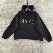 Ariat Essential Hoodie Womens XL Black Hooded Pullover Sweatshirt Style 10052002