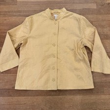 Chico's it's gold six button 3/4 sleeve lightweight jacket size 16 b18