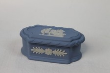 Vintage Wedgwood Jasperware Schmuckdose - Odysseus und der Streitwagen 9,5 cm