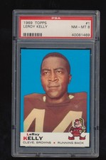 PSA 8  1969 Topps Football  Leroy Kelly  # 1   # 1 card in set