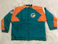 Vintage 90s Miami Dolphins NFL Apex-One Nylon Jacket Size X-LARGE Men's