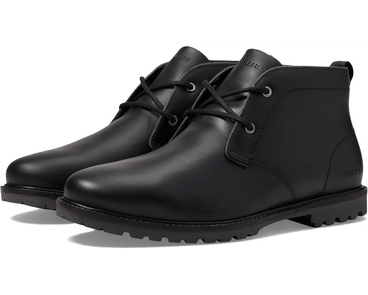 NEW Cole Haan Midland Lug Chukka Boots Men 11 M‎ Leather Black Ankle Waterproof Cole Haan Midland Lug Chukka Boots Men Sz 9M Leather Black  main image 2