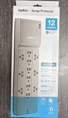 New Belkin Home/Office BE108230-12  Surge Protector In Box - 12 Outlets