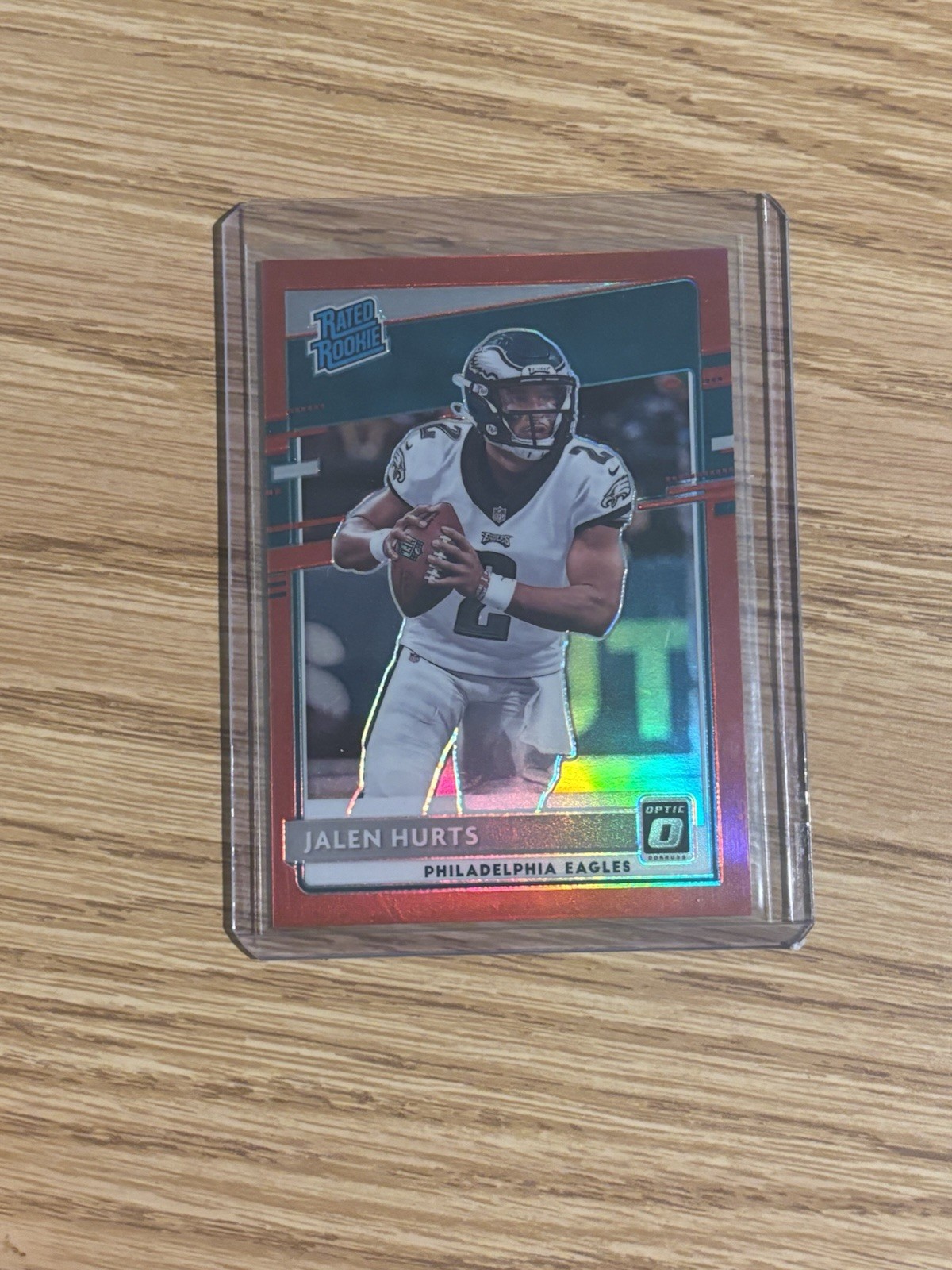 2020 Panini Donruss Optic - Rated Rookies Jalen Hurts #164 Red Prizm /99 (RC)