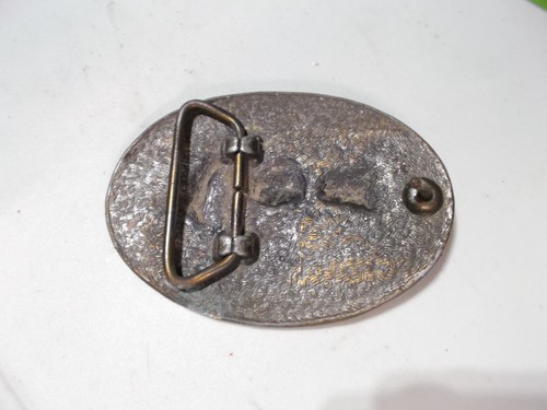 Vintage Brass Belt Buckle Horse Race Polo Equestrian Jockey - Picture 2 of 2