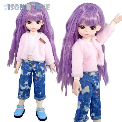 Fashion BJD dolls 1/6 ball bodysuit women DIY toy jumpsuit doll set